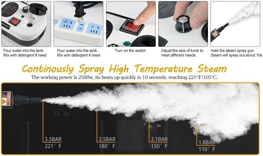TB-961 Portable Handheld Steam Cleaner