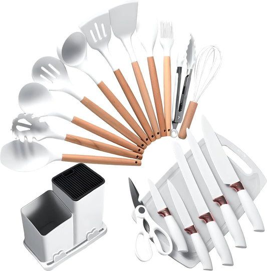 Knife & Utensil Set with Stand